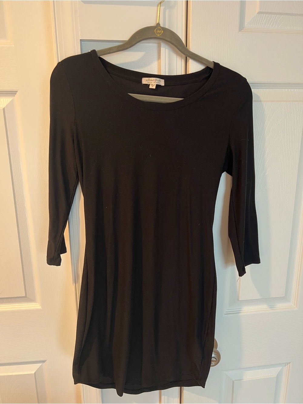 Ultra Flirt Black 3/4 Sleeve Tunic Top